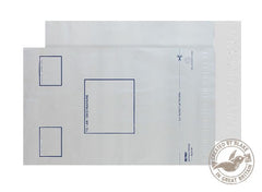 Blake Packaging Envelopes C4+ Polypost Polythene Wallet With Address Panel White Peel and Seal 50mu 320x240mm (Pack 100) - PE44/W/100