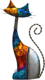 Country Living Hand Painted Metal Standing Cat