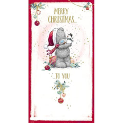 Open Christmas Bear Holding Snowman