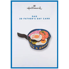 Hallmark 3D Father's Day Card for Dad - Funny English Breakfast Design