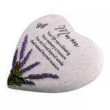 Thoughts Of You Heart Outdoor Memorial Plaque with Lavender design, Mum