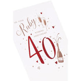 40th Ruby Wedding Anniversary Card