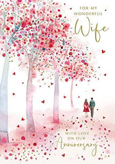 Nigel Quiney 'Happy Anniversary' For My Wonderful Wife Card