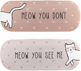 Cutie Cat Meow You See Me Meow You Don’t Glasses Case with Cleaning Cloth