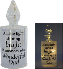 Memorial Candle Light with Wording - Dad