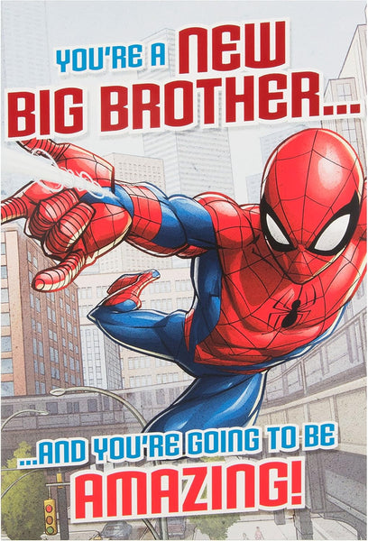Going To Be Amazing Spiderman Baby Brother Card