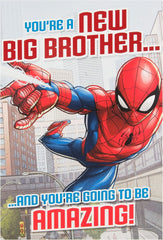 Going To Be Amazing Spiderman Baby Brother Card