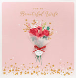 Wife Valentines Day Card With Envelope - Beautiful Design