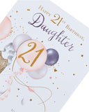 Stunning 21st Birthday Daughter Birthday Card