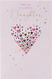 Mini Hearts Design Daughter Birthday Card