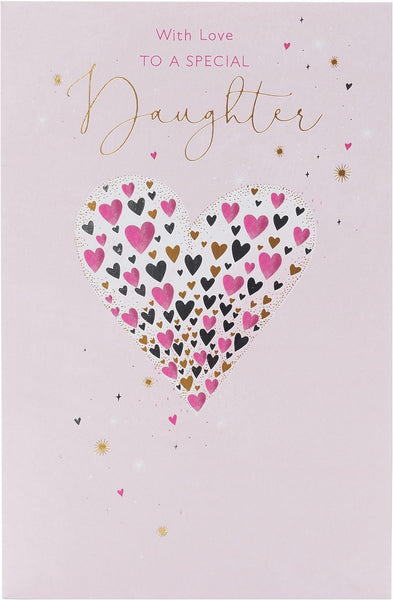 Mini Hearts Design Daughter Birthday Card