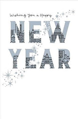 Sparkling Stars Classing Design New Year Card