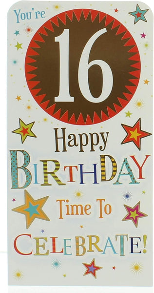 Time To Celebrate Age 16th Birthday Luxury Gift Money Wallet Card