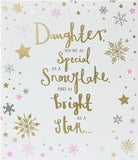 Daughter Christmas Greeting Card Embellished Special Xmas Cards