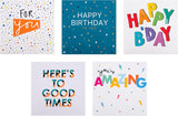 Type-tastic Multipack of 10 in 5 Designs Birthday Cards