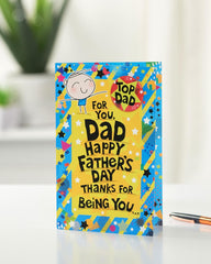 UK Greetings Father's Day Card for Dad - Badge Design