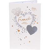 Birthday Card For Fiance Cute Design With Heart and Stars