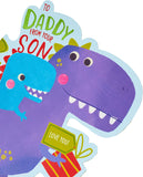 Cute Dinosaur Father's Day Card For Daddy From Son