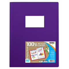 Tiger A4 60 Pockets Flexi Cover Display Book - Assorted Colours