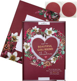Hallmark Boxed Christmas Card for Girlfriend - Traditional Heart and Verse Design