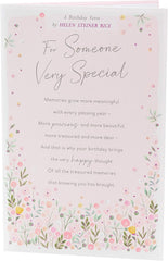 Floral Design For Someone Special Birthday Card with Sentimental Poem