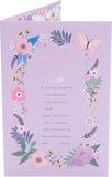 UK Greetings Birthday Card for Sister - Floral Border Design - Thinking of You Range