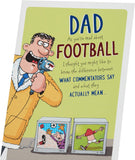 UK Greetings Father's Day Card for Dad - Funny Football Design
