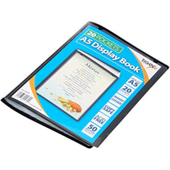 Tiger A5 20 Pocket Presentation Display Book – Clear Sleeves, Professional Folder