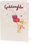 Christmas Card for Goddaughter - Teddy & Presents Design