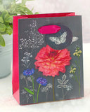 Floral Design Birthday Present Small Gift Bag