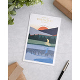 Cyclist & Sunset Design Birthday Card