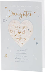 UK Greetings Father's Day Card from Your Daughter - Thank You Design