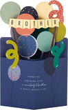 3D Birthday Card for Brother – Colourful Balloons & Bunting Design