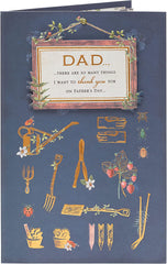Dad Gardening Icons Father's Day Card