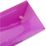 Rapesco 0690 Bright Transparent Popper Wallet, DL, Assorted Colours, Pack of 5
