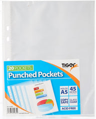 Tiger A5 Punched Pockets (Pack of 10)
