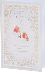 UK Greetings Christmas Card for The One I Love - Intricate Design
