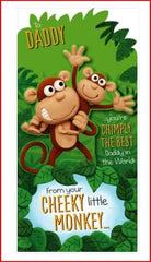 3D Pop Monkey Daddy Father's Day Card