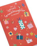 UK Greetings Christmas Card for Granddaughter - Sweet Presents Design,Multi,149 mm x 229 mm