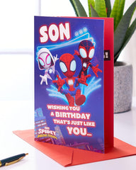 Marvel Spider Man Son Cool Design Birthday Card