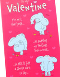 Valentine's Day Card for Him/Her/Partner - Elephant Design
