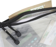 90% Recycled Clear Flat Pencil Case – 20x13cm, Eco-Friendly & Durable