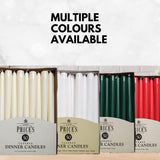 Tapered Dinner Candle Unwrapped 50pk Evergreen