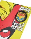 Disney Avengers Captain Marvel Birthday Card with Badge