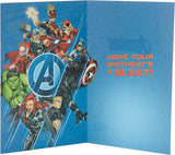 Marvel Avengers 7th Birthday Card with Badge