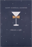 Cocktail Glass Design Happy Birthday Daughter In Style Card