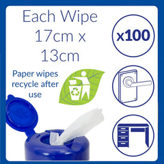 AF Isoclene Wet Isopropyl Alcohol Wipes / Isopropanol IPA Cleaning & Degreasing Wipes � Tub of 100 ideal for electronics, 3D printer, lab technicians