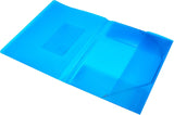 Q-Connect Elasticated Folder 3 Flap A4 Blue
