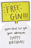 Funny Gin Birthday Card