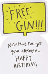 Funny Gin Birthday Card